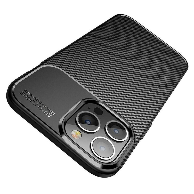 Cover iPhone 13 Pro Max Struttura Flessibile In Fibra Di Carbonio