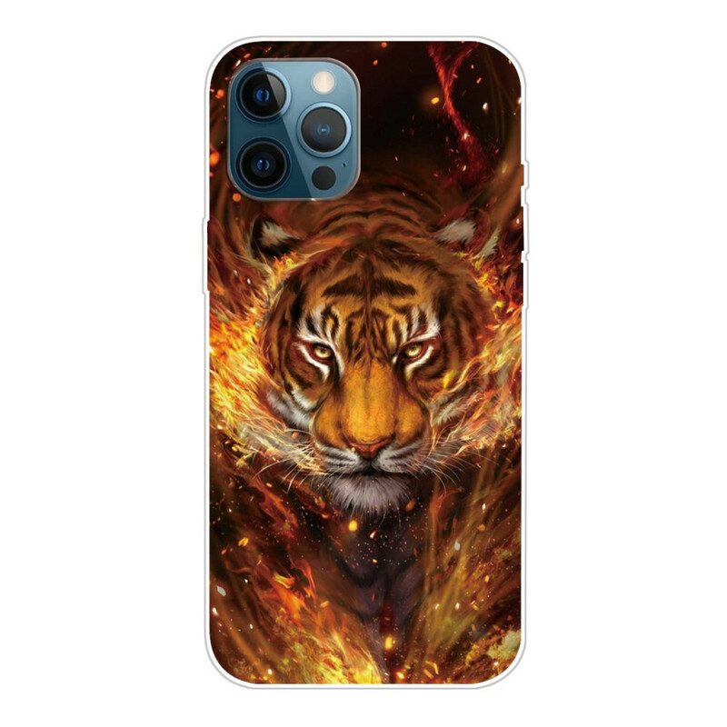 Cover iPhone 13 Pro Max Tigre Flessibile