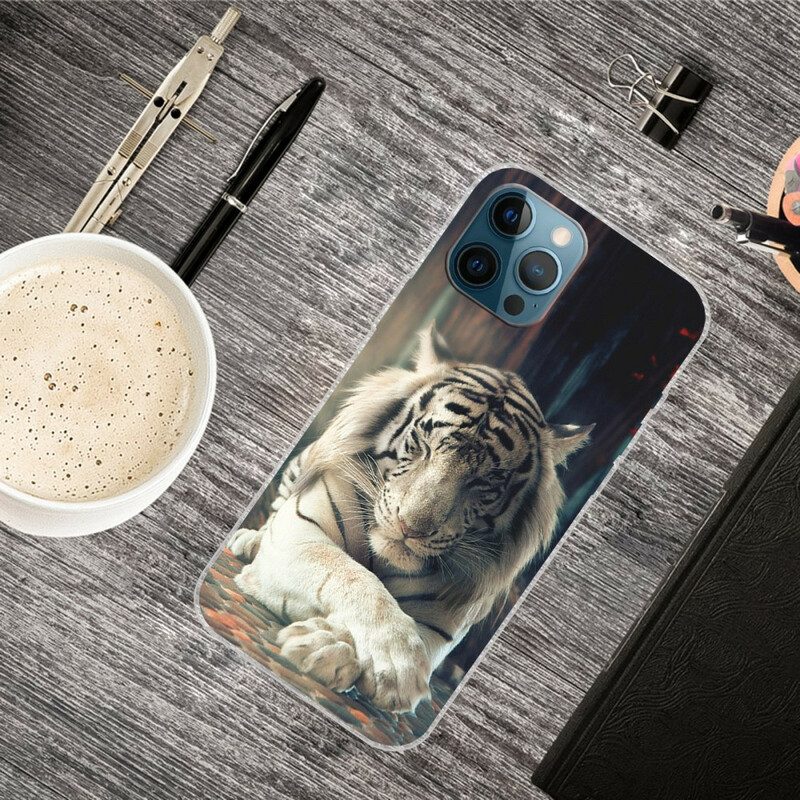 Cover iPhone 13 Pro Max Tigre Flessibile