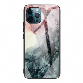Cover iPhone 13 Pro Max Vetro Temperato In Marmo