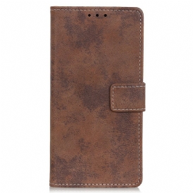 Custodia A Portafoglio iPhone 13 Pro Max Effetto Pelle Vintage