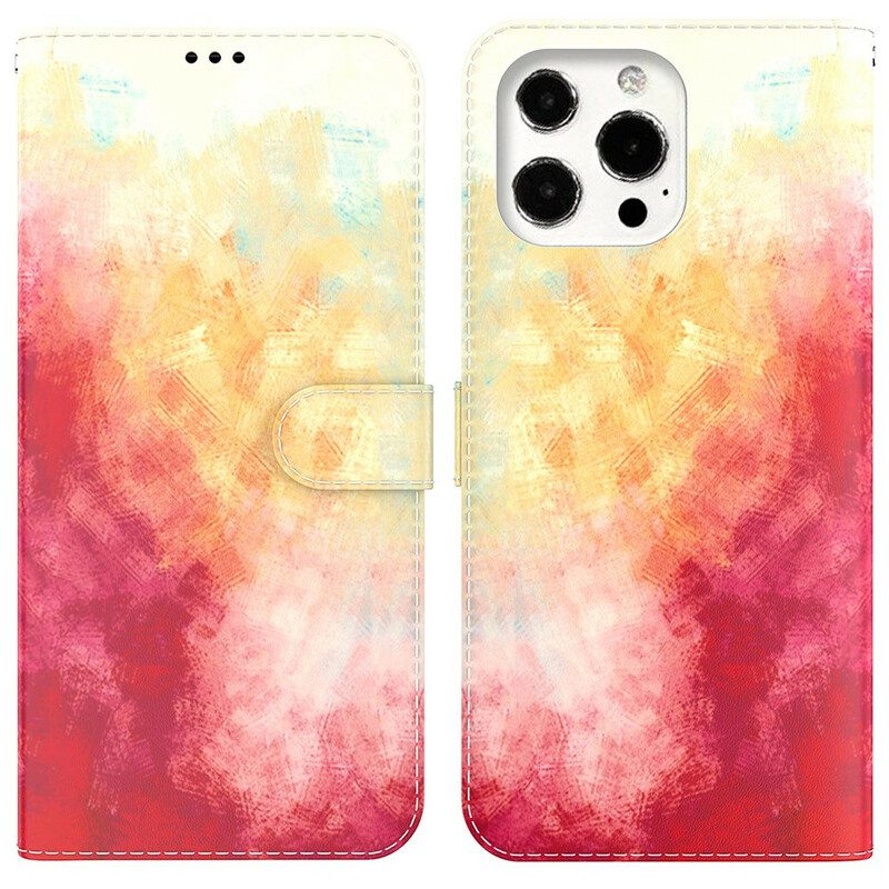 Custodia in pelle iPhone 13 Pro Max Acquerello