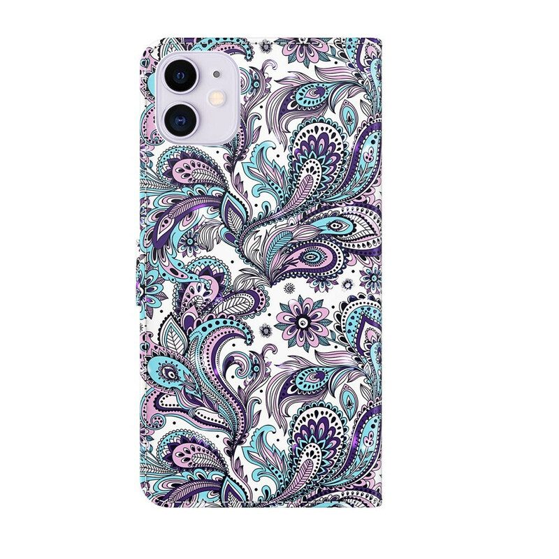 Custodia in pelle iPhone 13 Pro Max Modelli Di Fiori
