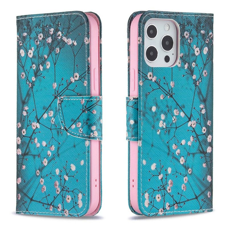 Custodia in pelle iPhone 13 Pro Max Ramo Fiorito