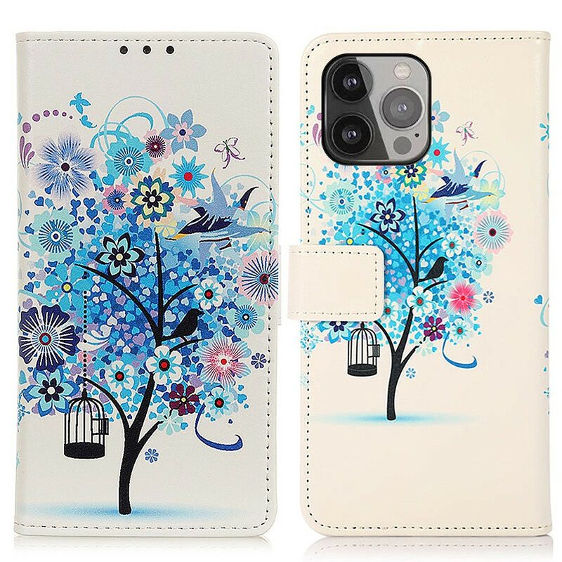 Folio Cover iPhone 13 Pro Max Albero In Fiore