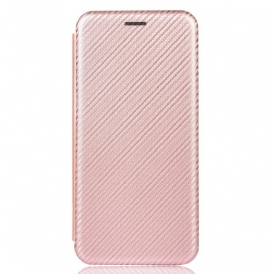 Folio Cover iPhone 13 Pro Max Custodia in pelle Fibra Di Carbonio