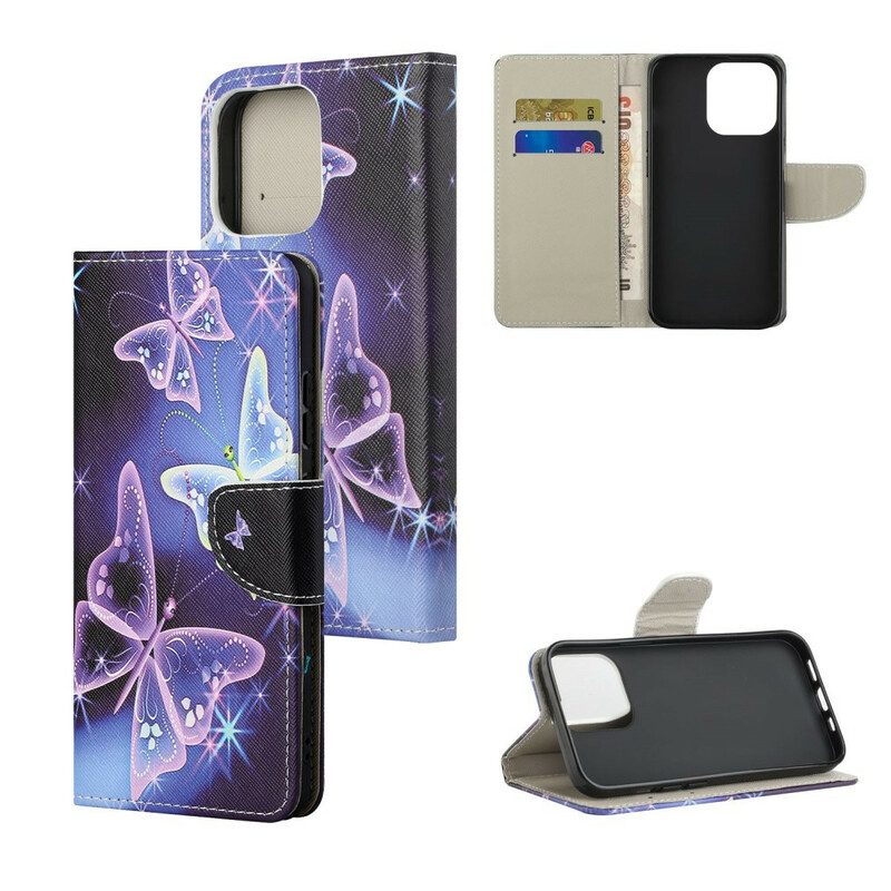Folio Cover iPhone 13 Pro Max Farfalle Moderne