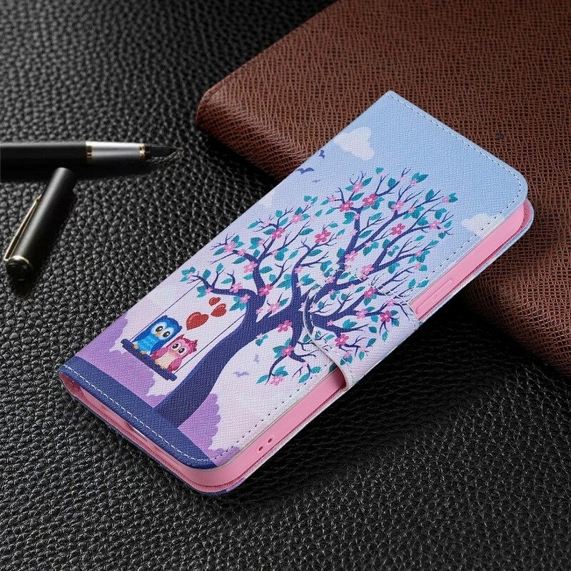 Folio Cover iPhone 13 Pro Max Gufi Sull'altalena