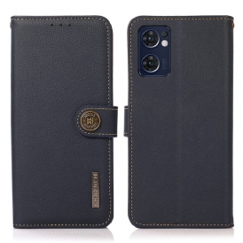 Custodia A Portafoglio Oppo Find X5 Lite Vera Pelle Khazneh Rfid Elegante