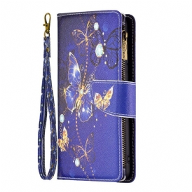 Custodia in pelle Oppo Find X5 Lite Custodia Con Cerniera Royal Butterfly