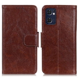 Custodia in pelle Oppo Find X5 Lite Crosta Di Nappa