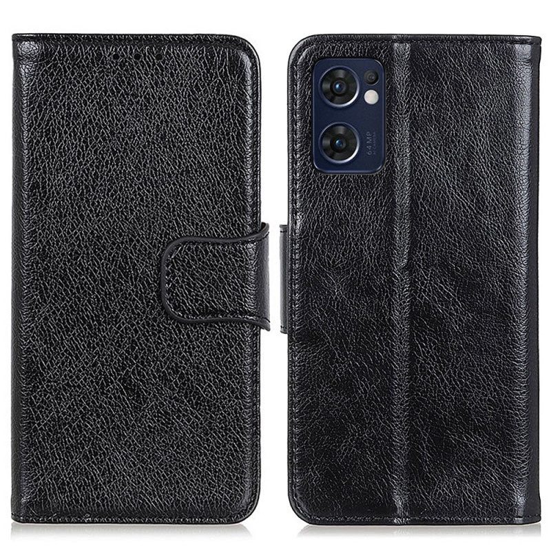 Custodia in pelle Oppo Find X5 Lite Crosta Di Nappa