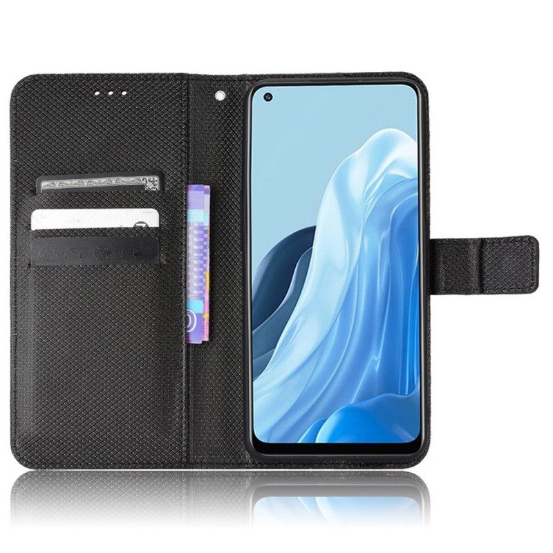 Custodia in pelle Oppo Find X5 Lite Elegante Finta Pelle Con Cinturino