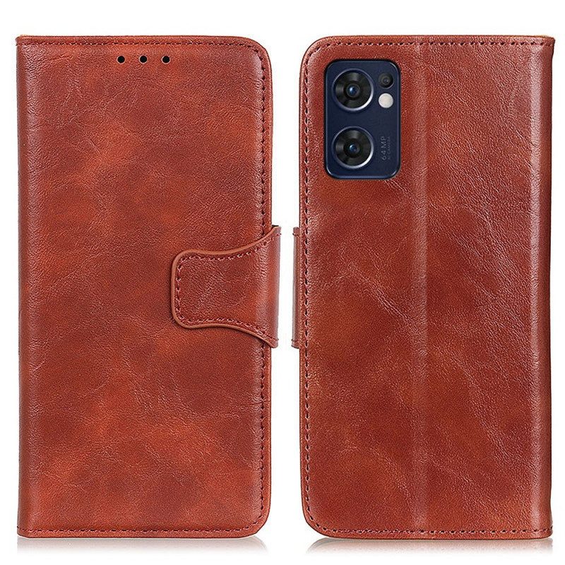 Custodia in pelle Oppo Find X5 Lite Folio Cover Texture Flap Magnetico