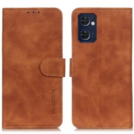 Custodia in pelle Oppo Find X5 Lite Khazneh Effetto Pelle Vintage