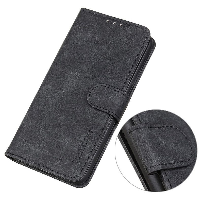 Custodia in pelle Oppo Find X5 Lite Khazneh Effetto Pelle Vintage