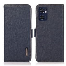 Custodia in pelle Oppo Find X5 Lite Pelle Litchi Khazneh Rfid
