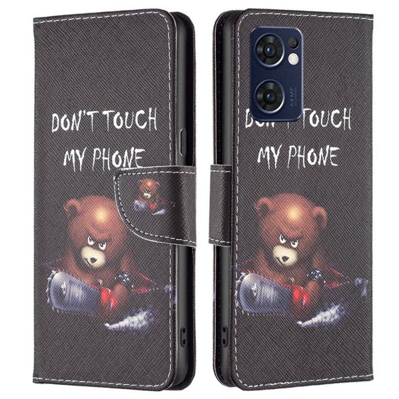 Custodia in pelle Oppo Find X5 Lite Orso Pericoloso