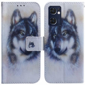 Custodia in pelle Oppo Find X5 Lite Sguardo Canino