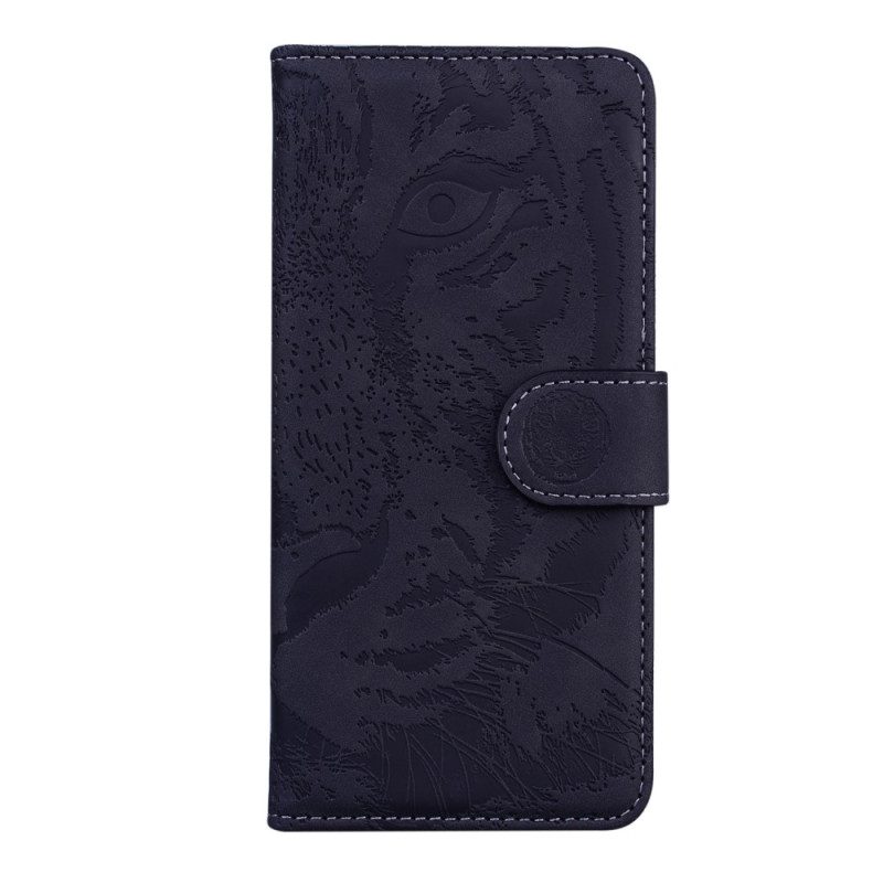 Custodia in pelle Oppo Find X5 Lite Stampa Faccia Di Tigre