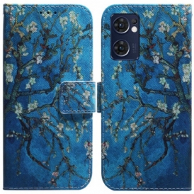 Folio Cover Oppo Find X5 Lite Albero In Fiore Premium
