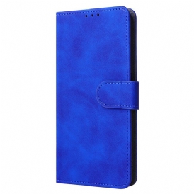 Folio Cover Oppo Find X5 Lite Cinturino Effetto Pelle Tinta Unita