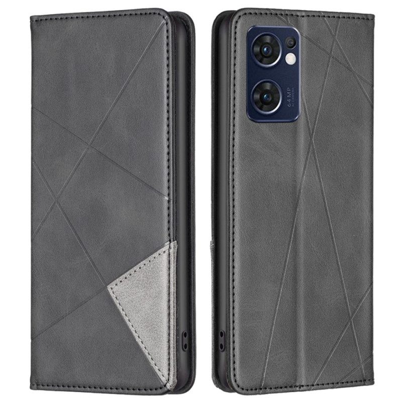 Folio Cover Oppo Find X5 Lite Custodia in pelle Diamanti