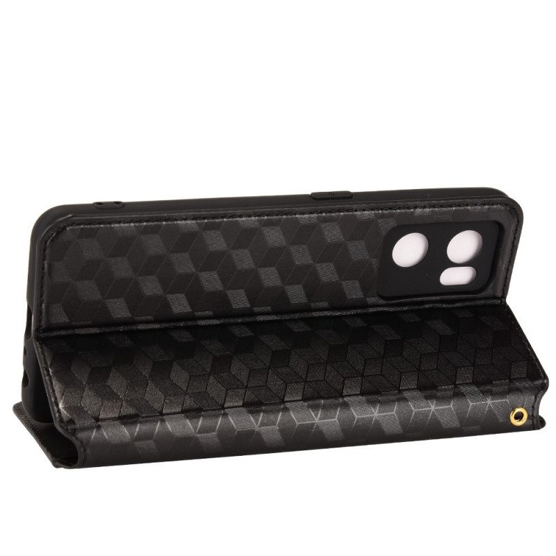 Folio Cover Oppo Find X5 Lite Custodia in pelle Effetto Pelle Diamante