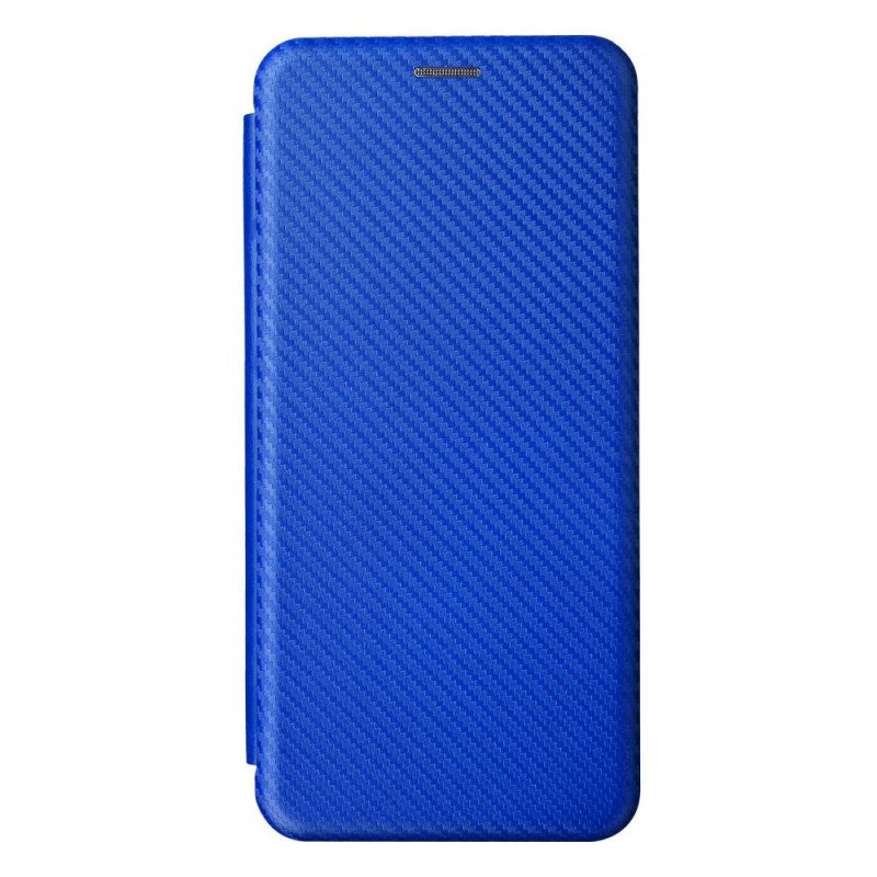 Folio Cover Oppo Find X5 Lite Custodia in pelle Struttura In Fibra Di Carbonio