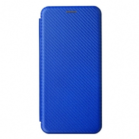 Folio Cover Oppo Find X5 Lite Custodia in pelle Struttura In Fibra Di Carbonio