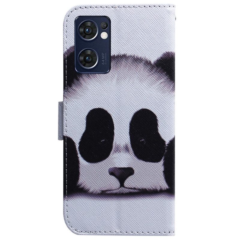 Folio Cover Oppo Find X5 Lite Faccia Da Panda