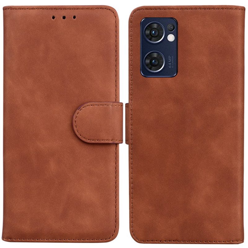 Folio Cover Oppo Find X5 Lite Farfalla Dal Tocco Di Pelle