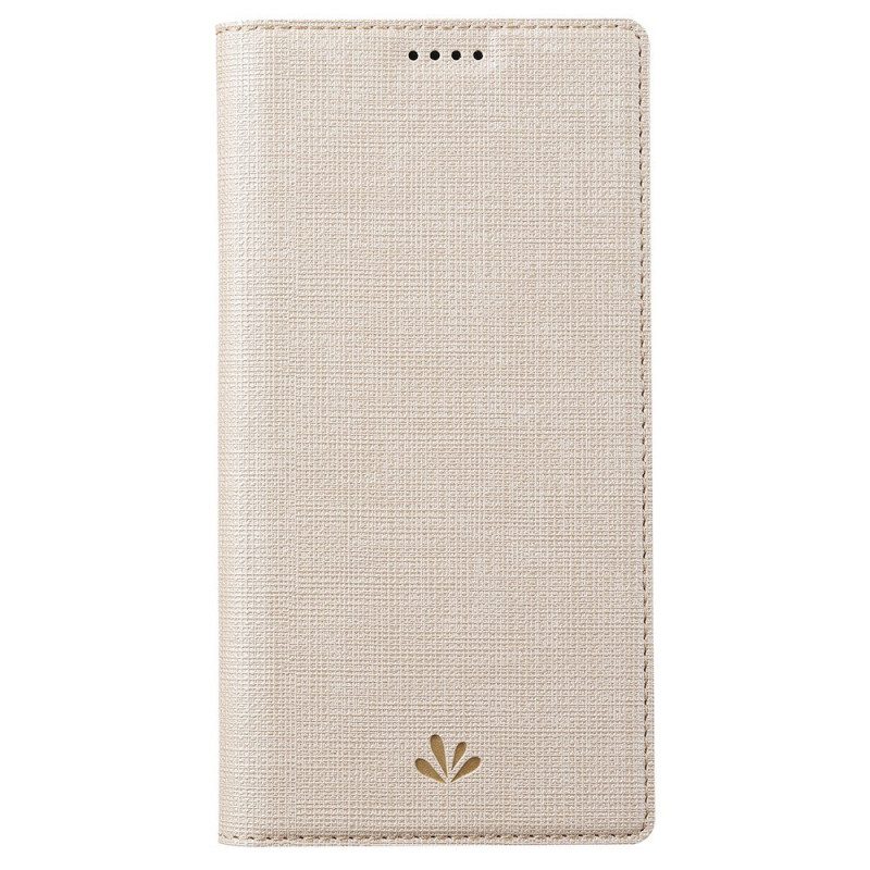Folio Cover Oppo Find X5 Lite Struttura Del Tessuto Vili