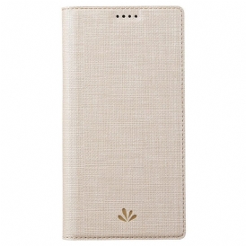 Folio Cover Oppo Find X5 Lite Struttura Del Tessuto Vili