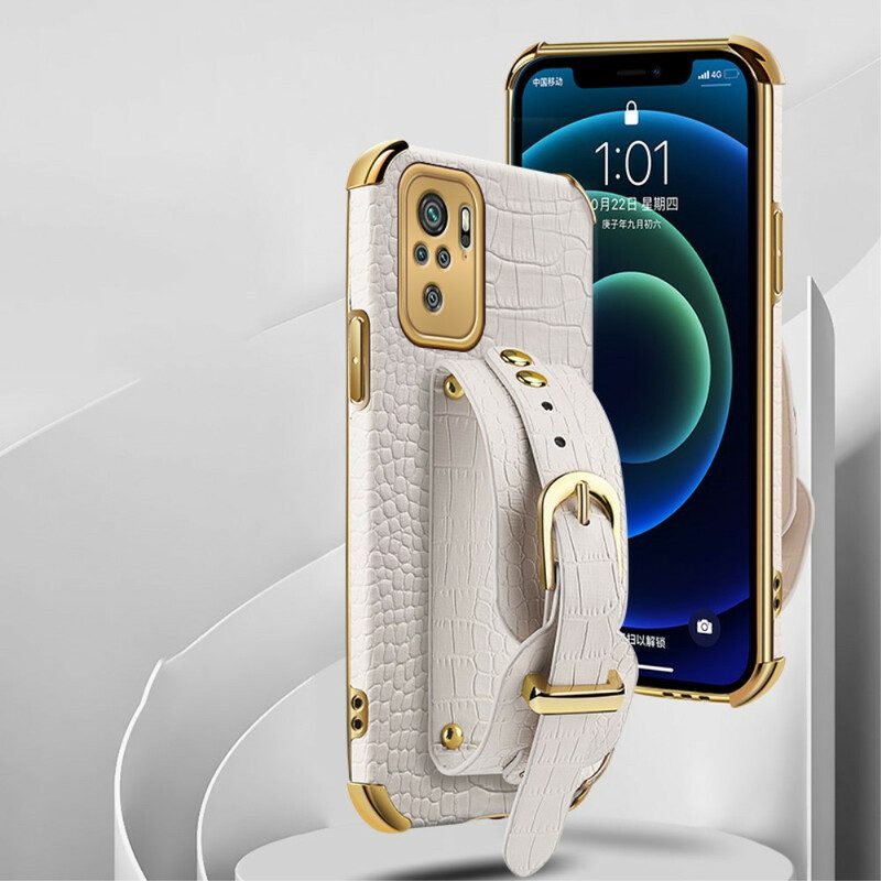 Cover Xiaomi Redmi Note 10 / 10S Cinturino In Cocco