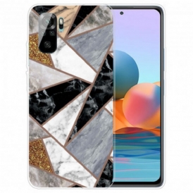 Cover Xiaomi Redmi Note 10 / 10S Marmo Dalle Geometrie Intense