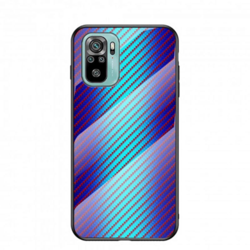 Cover Xiaomi Redmi Note 10 / 10S Vetro Temperato In Fibra Di Carbonio