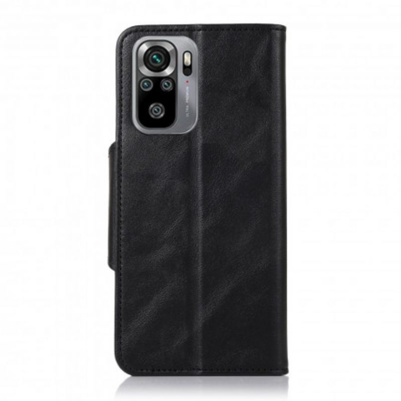 Custodia A Portafoglio Xiaomi Redmi Note 10 / 10S Bottone In Ecopelle