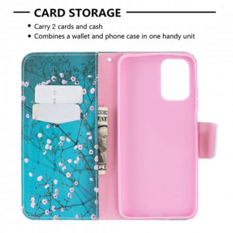Custodia in pelle Xiaomi Redmi Note 10 / 10S Albero Fiorito