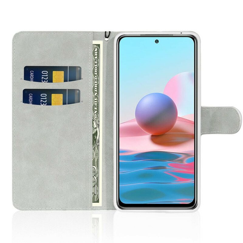 Custodia in pelle Xiaomi Redmi Note 10 / 10S Design A S Con Paillettes