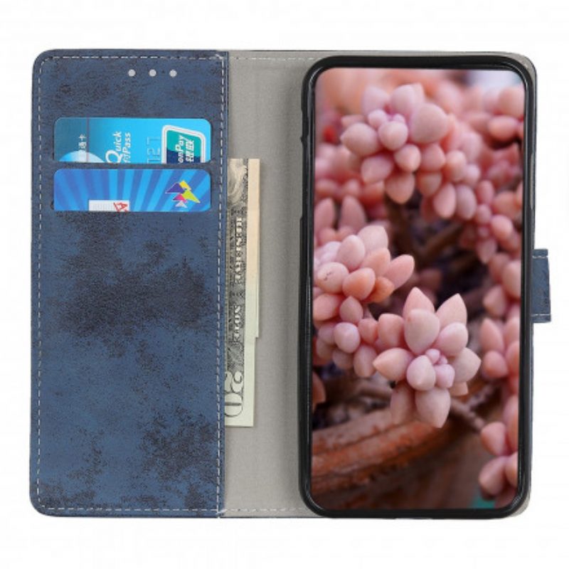 Custodia in pelle Xiaomi Redmi Note 10 / 10S Effetto Pelle Vintage