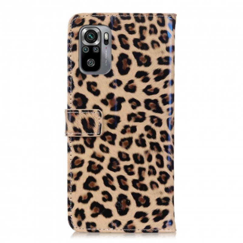 Custodia in pelle Xiaomi Redmi Note 10 / 10S Leopardo