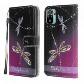 Custodia in pelle Xiaomi Redmi Note 10 / 10S Libellule Strappy