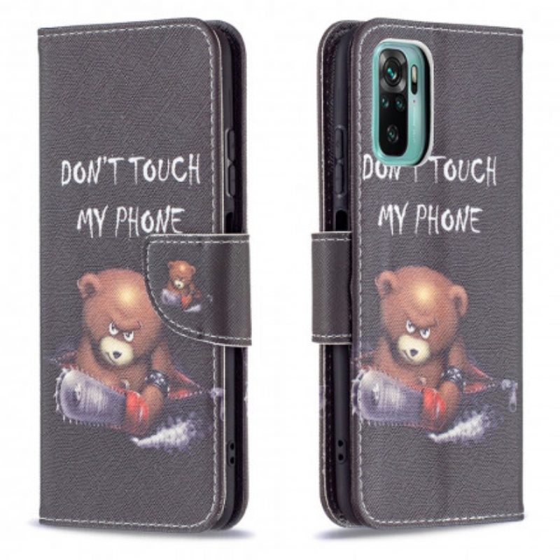 Custodia in pelle Xiaomi Redmi Note 10 / 10S Orso Pericoloso