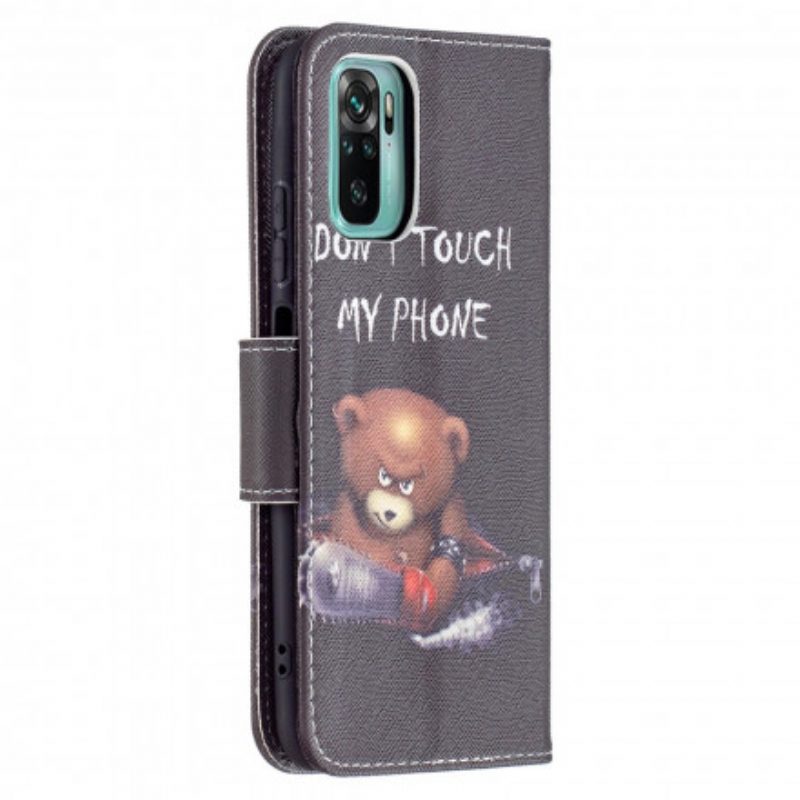 Custodia in pelle Xiaomi Redmi Note 10 / 10S Orso Pericoloso