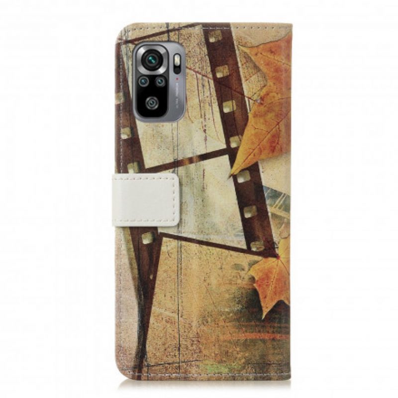 Custodia in pelle Xiaomi Redmi Note 10 / 10S Torre Eiffel In Autunno