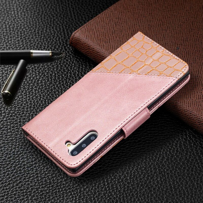 Custodia in pelle Samsung Galaxy Note 10 Classico Effetto Pelle Di Coccodrillo