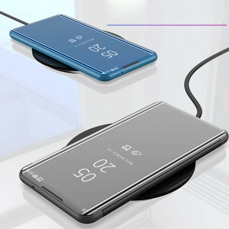 Custodia Samsung Galaxy Note 10 Specchio Ed Ecopelle