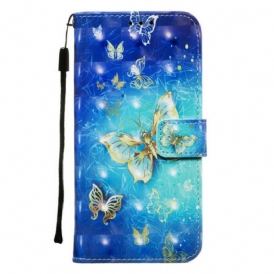 Folio Cover Samsung Galaxy Note 10 Farfalle Dorate