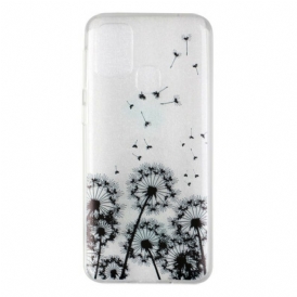 Cover Samsung Galaxy M31 Denti Di Leone Neri Senza Cuciture